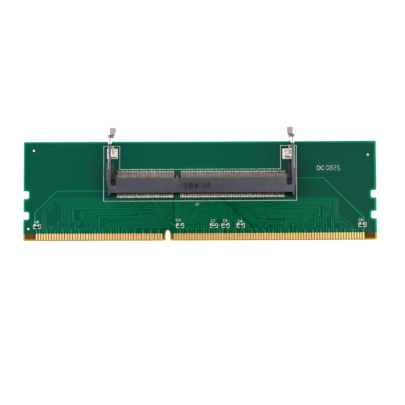 DDR4 laptop to desktop memory adapter card that converts SODIMM modules for desktop motherboard DIMM slots