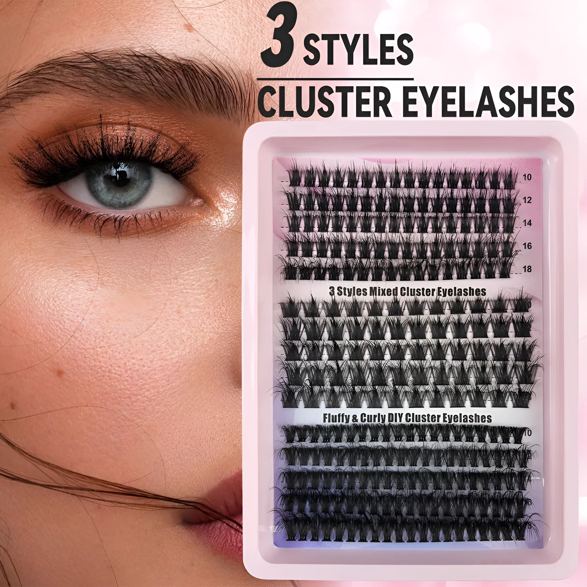 Creative messy false eyelash mixed set in storage box with high imitation material construction