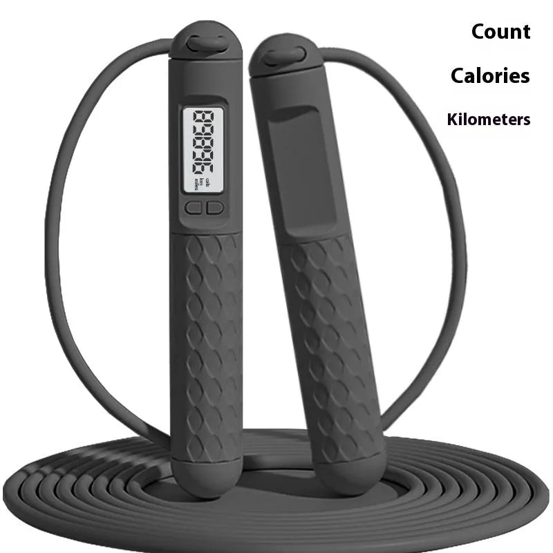 ABS plastic skipping rope with bearings in various colour and style options for fitness training.