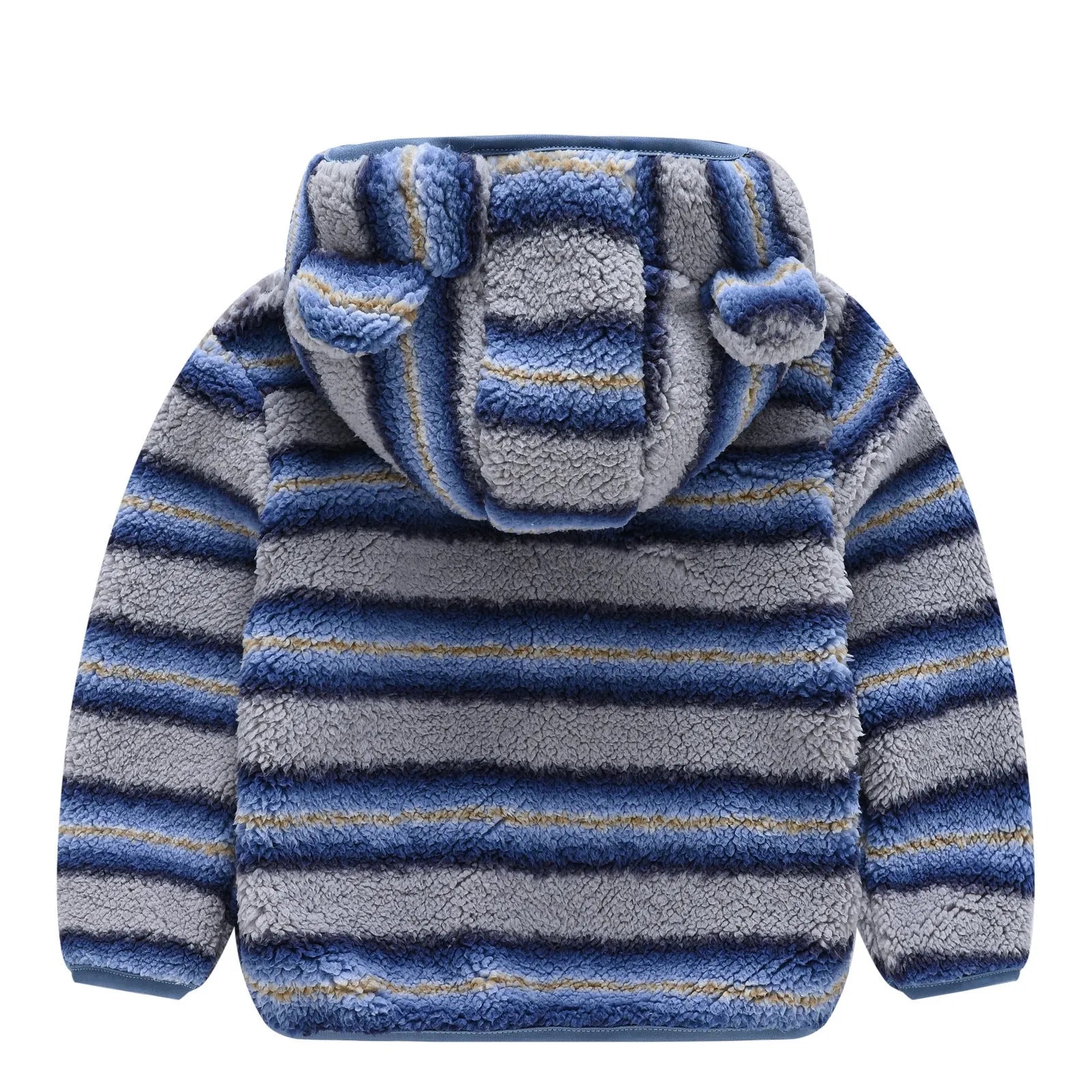 Infant toddler bear ears solid colour hoodie jacket with zipper front, cotton lining, and long sleeves, available in multiple colours