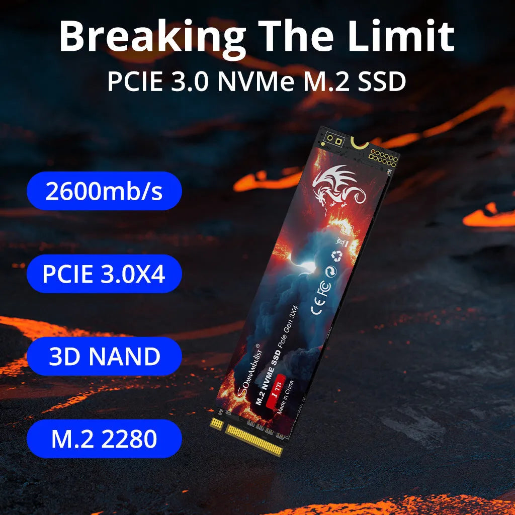 M.2 solid state drive for desktop computers with PCIe 3.0 interface