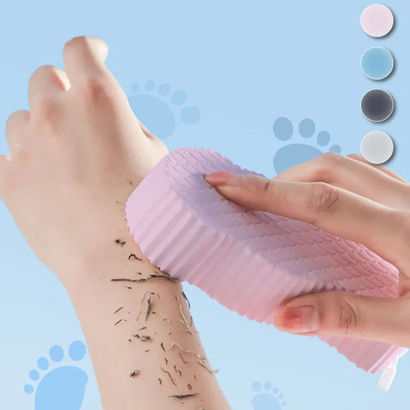 3D fish scale pattern bath sponge for body exfoliation in multiple colour options