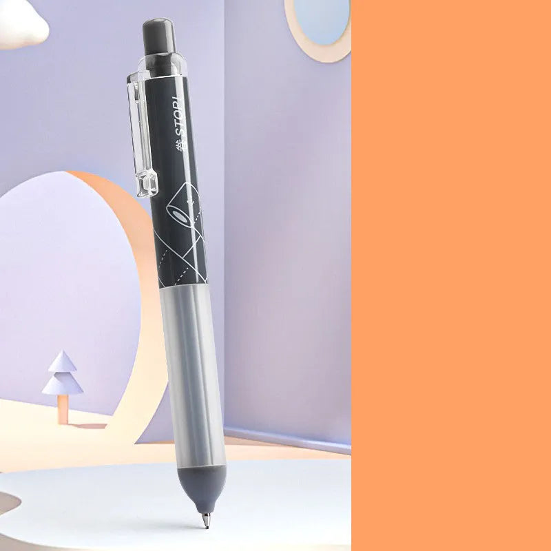 Minimalist 0.5mm automatic pencil with cloud grip design in black and white colour options