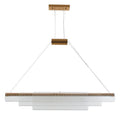 Minimalist modern glass pendant lamp with iron frame for restaurant bar lighting