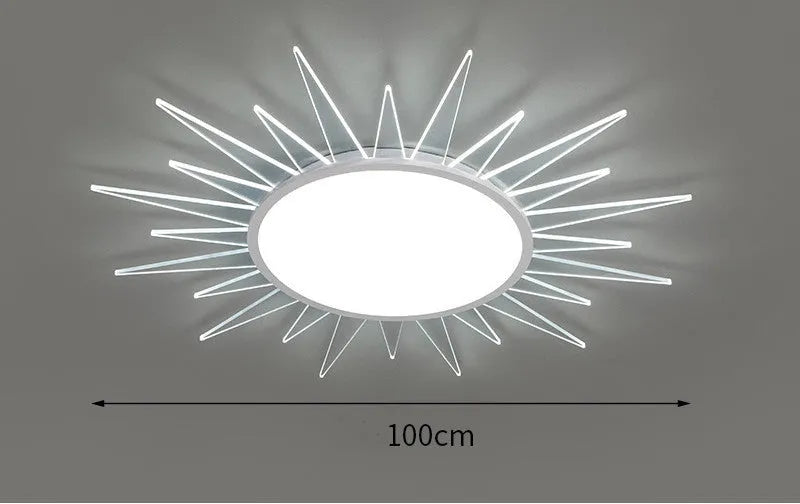 Aluminium circular LED ceiling lamp with remote dimming in multiple diameter sizes
