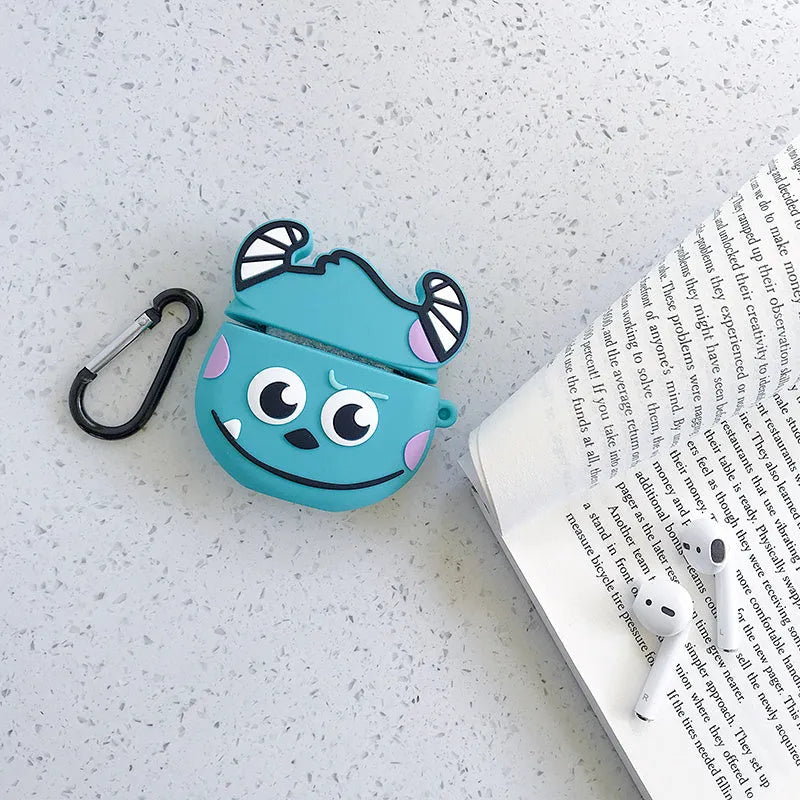 AirPods protective silicone case with cartoon animal design in multiple colour options