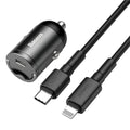 Baseus Huixiaoxing electro-optical grey 30W PPS car charger with 1 metre cable