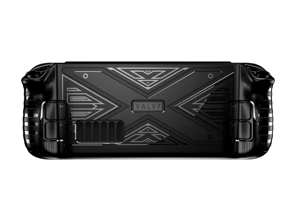 Steam Deck TPU protective case in black, blue, and red colour options showing precise console fit