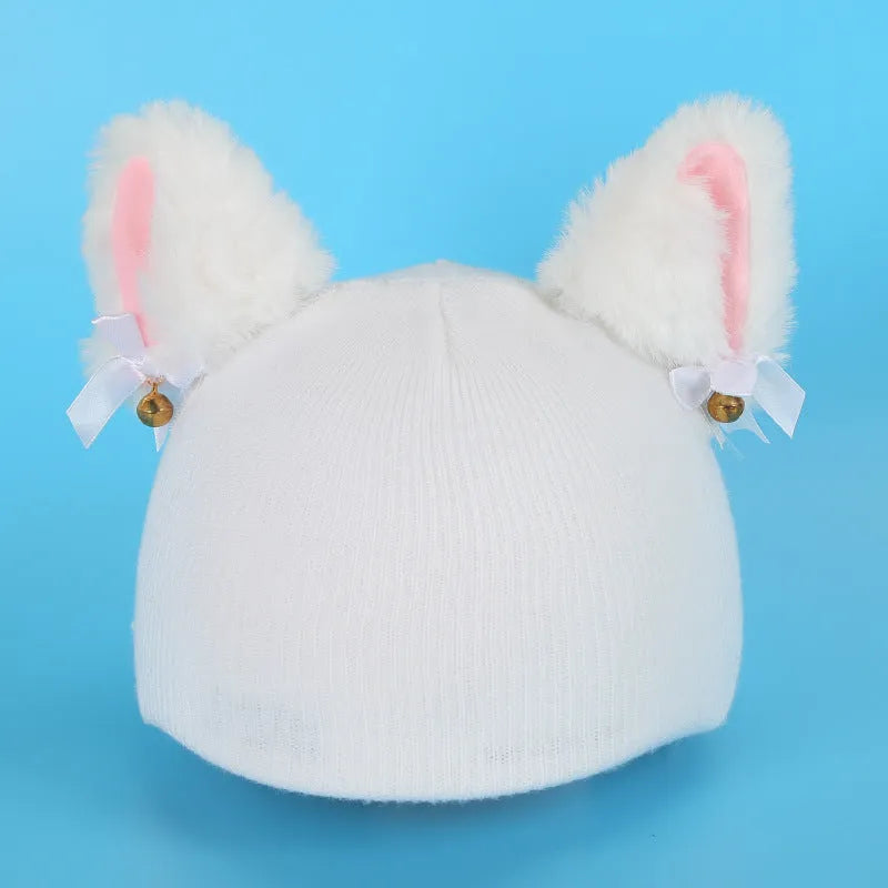Plush fabric cartoon character helmet cover and matching hat cover set for costumes.