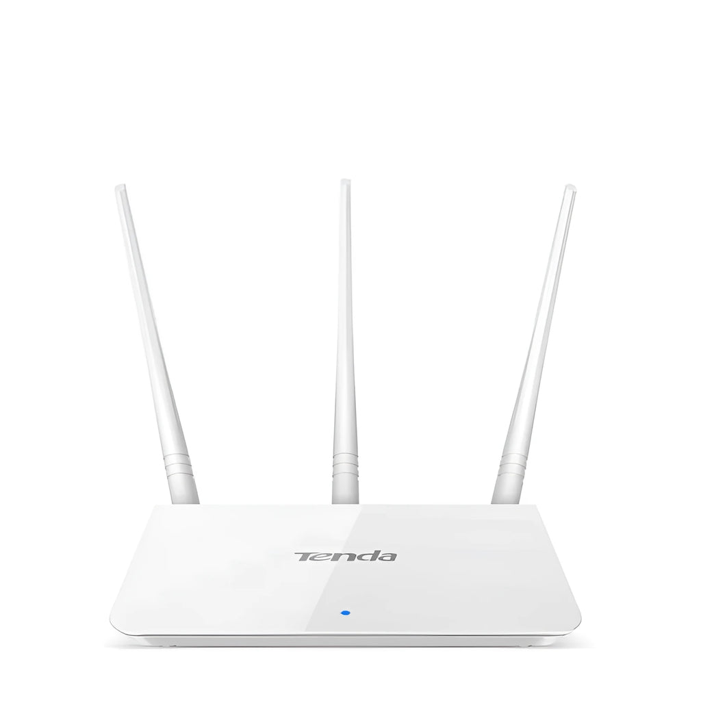 White coloured wireless router with US design style for dual-band home networking.