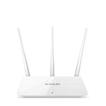 White coloured wireless router with US design style for dual-band home networking.