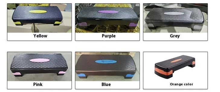 Grey Fit Step aerobics platform with non-slip surface measuring 68cm by 28cm