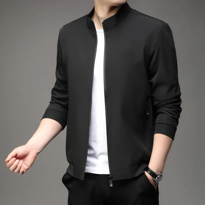Korean style loose lapel casual jacket in thin fabric available in multiple colours