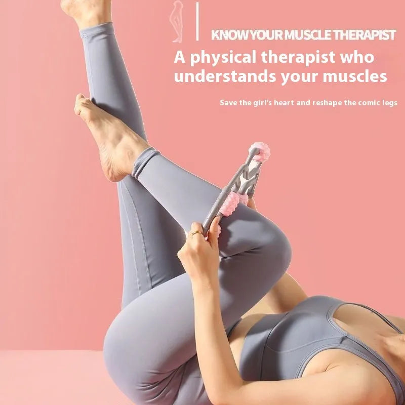 Ring clip leg massager roller for muscle relaxation in multiple colour options
