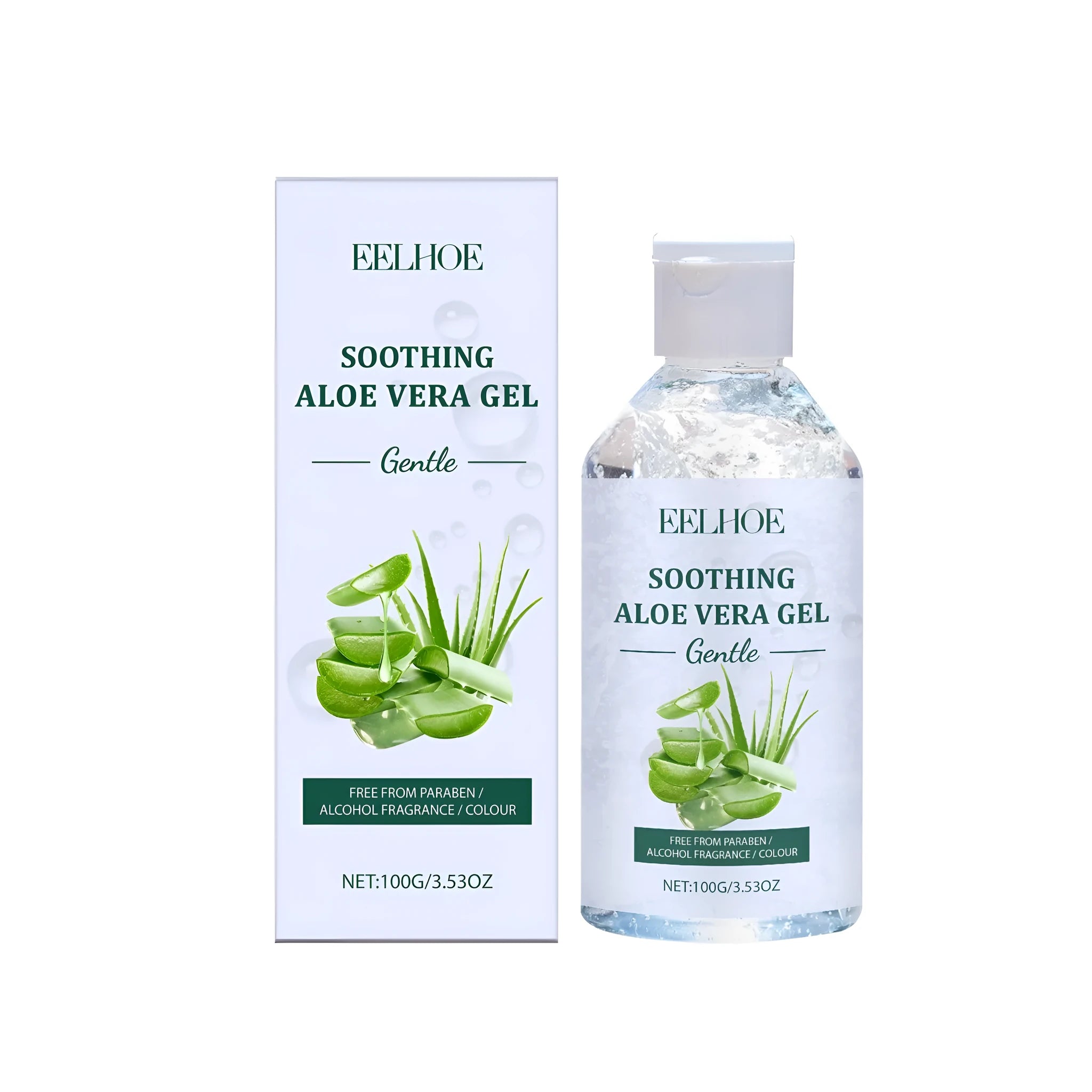 100g tube of clear aloe vera gel moisturiser with glycerin and sodium hyaluronate