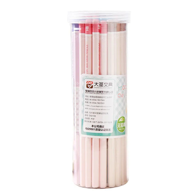 Basswood thermal transfer pencil with six-angle rod design showing wooden construction and HB hardness marking