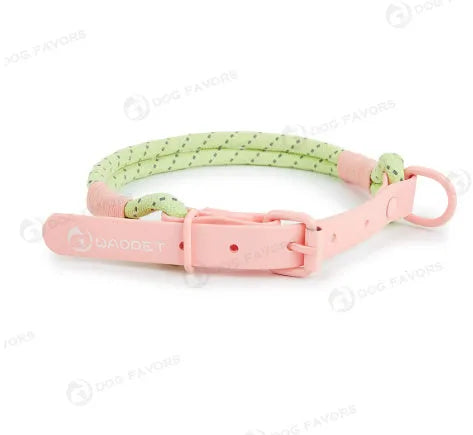Dark Red Purple Yellow PVC dog leash held in a hand, showing the 120cm length and hand loop
