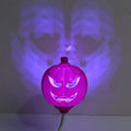 Pumpkin decorative lamp with USB cable and yellow or purple LED lighting options