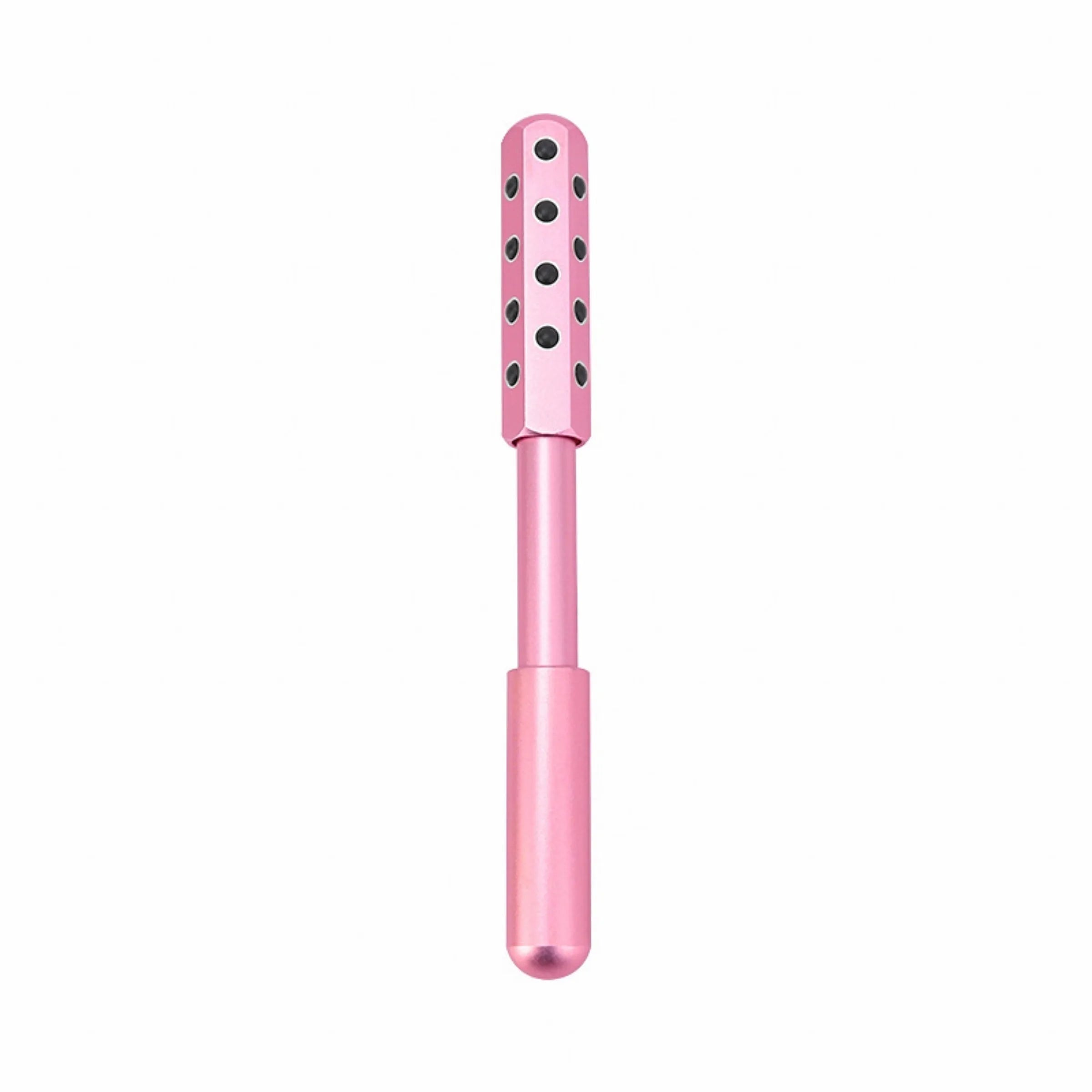 Purple germanium particles facial massage roller instrument on white background, showing 193mm length and roller detail.