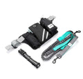 Black outdoor waist bag with dog leash and collar set for hands-free pet walking