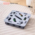 Green brown felt cat scratching box measuring 30cm square for feline enrichment