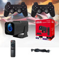720p wireless home projector with carrying handle on white background