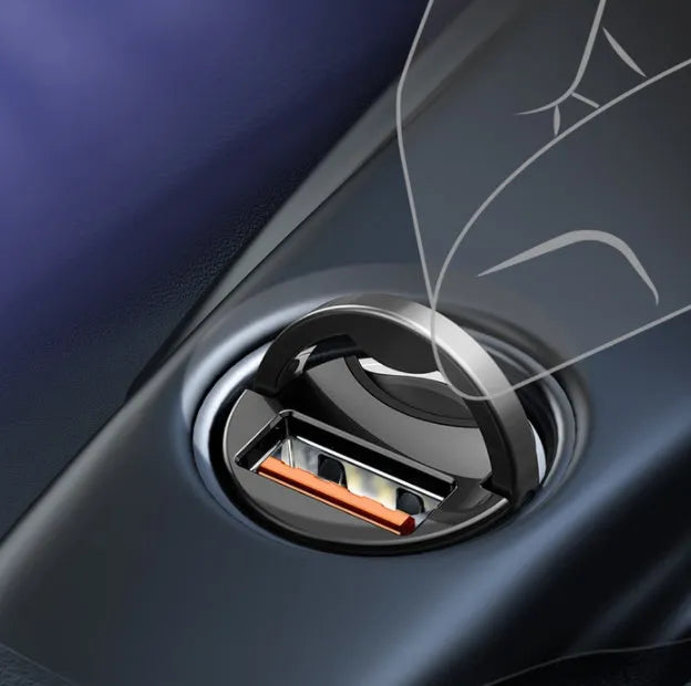 Baseus Huixiaoxing electro-optical grey 30W PPS car charger with 1 metre cable