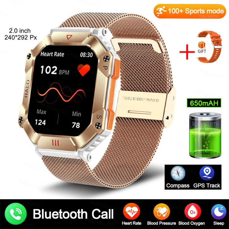 Android GPS smart watch for women with titanium case on a selection of different coloured straps.