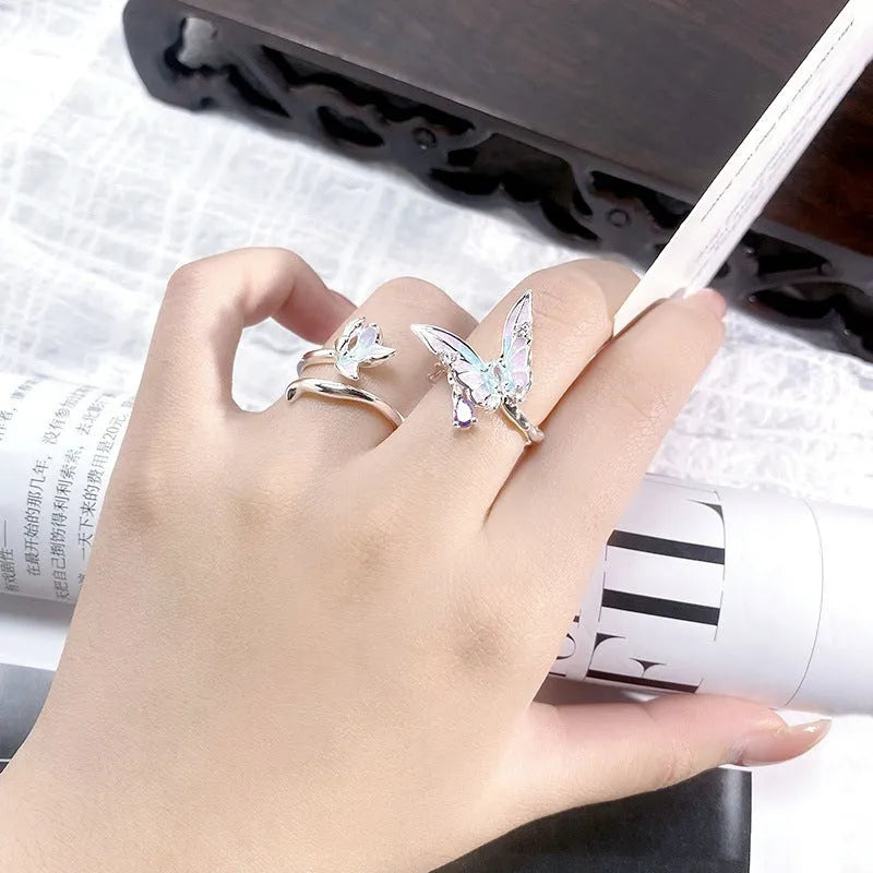 Adjustable copper insect ring with dripping oil finish in colours JZ2868A, JZ2872A, JZ2874A