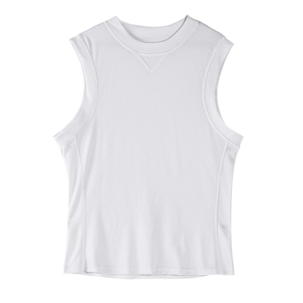 Men's loose black summer fitness vest with quick-dry stretch fabric