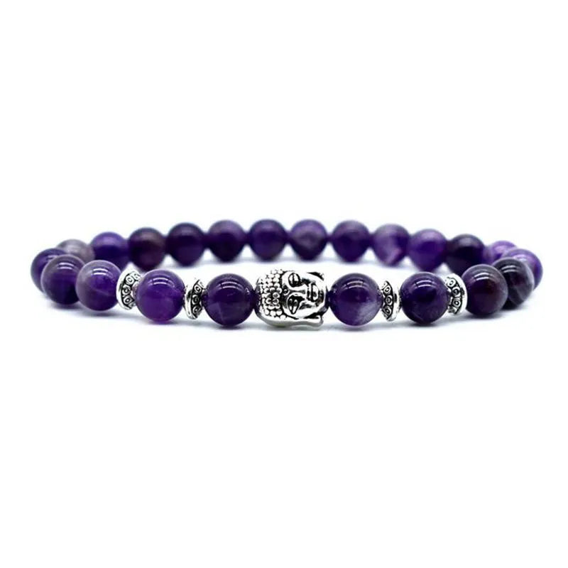 Handmade tiger eye Buddha head bracelet for men and women, 19mm diameter with detailed bead carving.