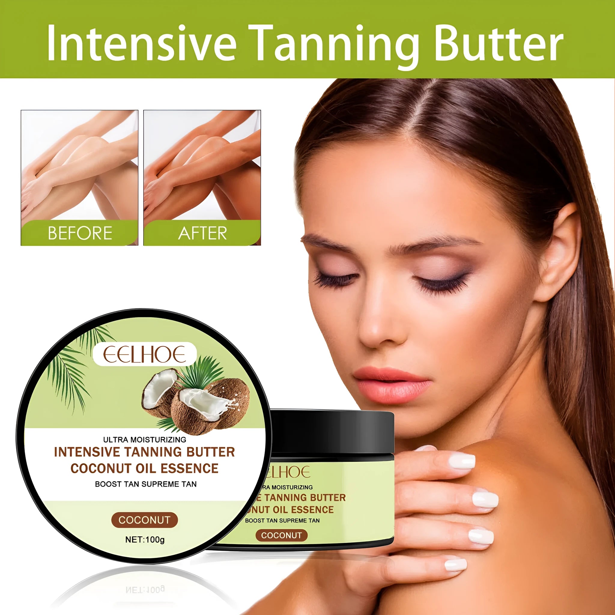 Coconut help black frost skin treatment cream 100g container with natural plant-based ingredients
