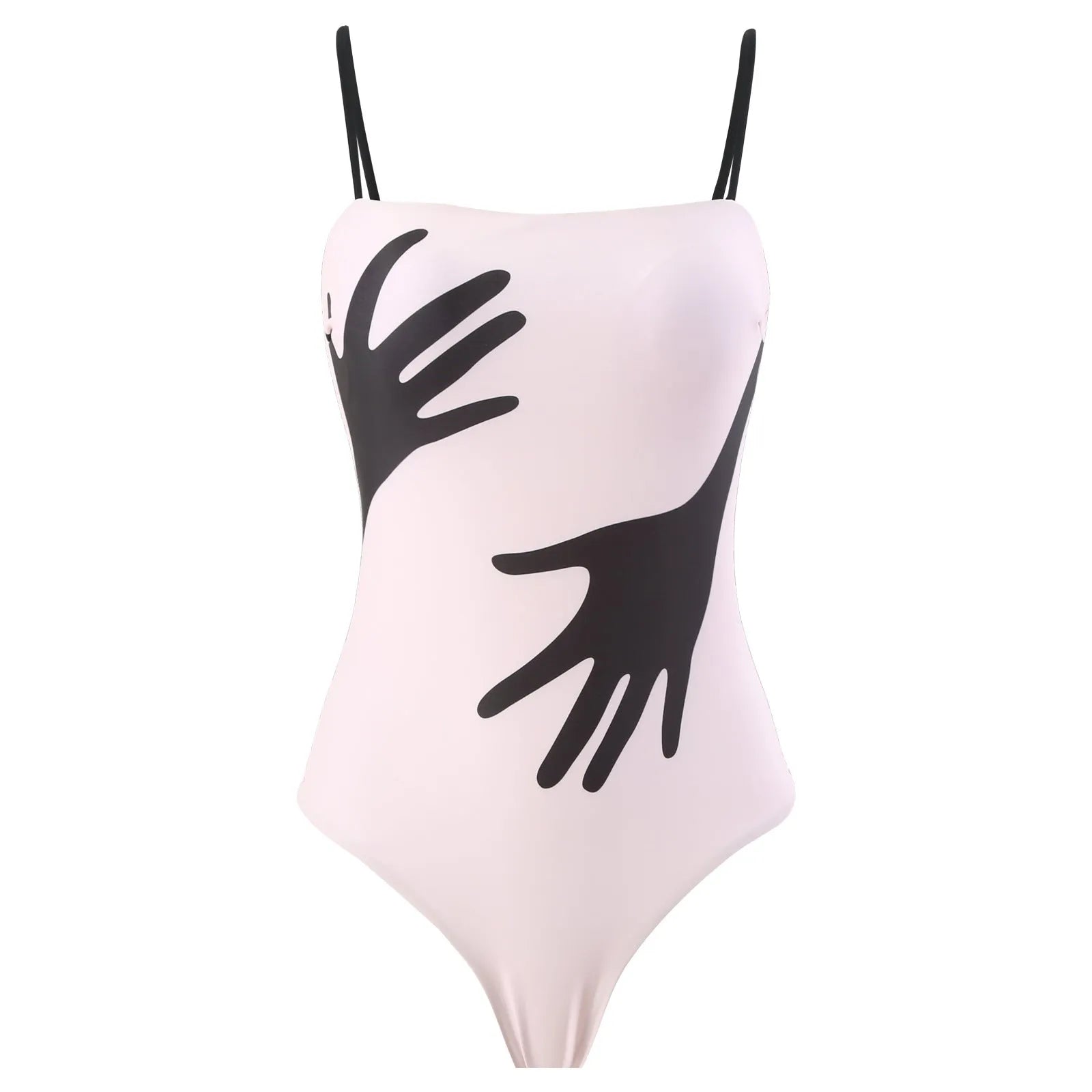 Women's patterned bikini swimsuit with attached light tulle skirt
