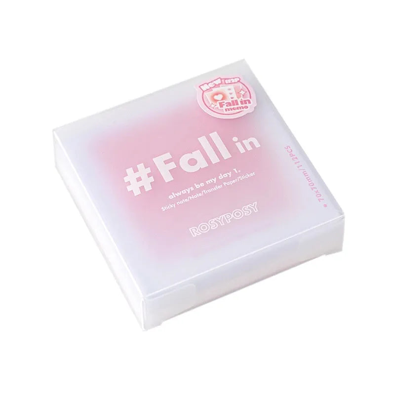 70 x 70mm multifunctional notepad with gradient parchment paper sheets in paper brick shape
