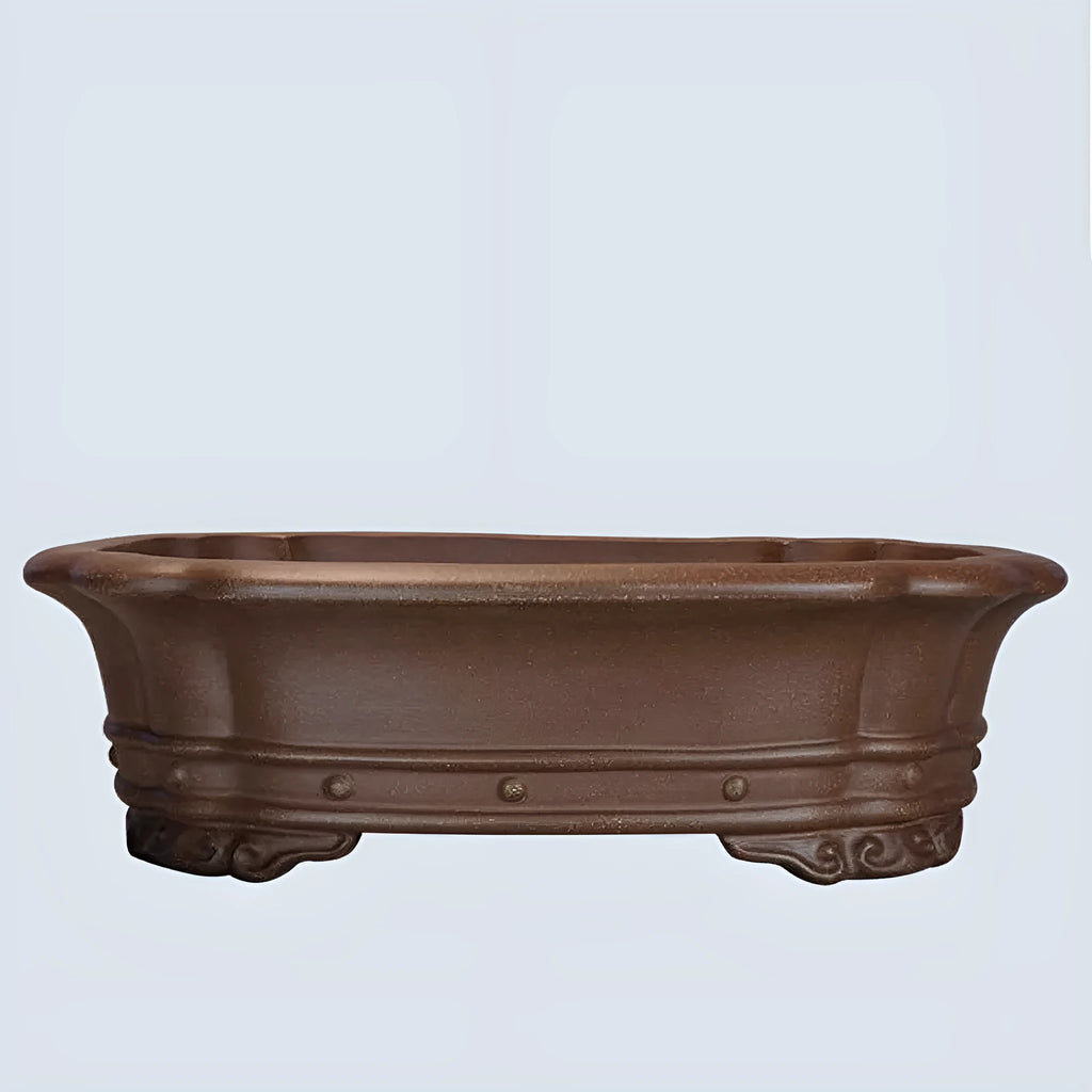 Purple sand handmade rectangular begonia flower pot measuring 51x41x14cm