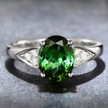 A women's court-style ring with a natural red and blue zircon inlay, showing heart, water drop, and bell pattern options.