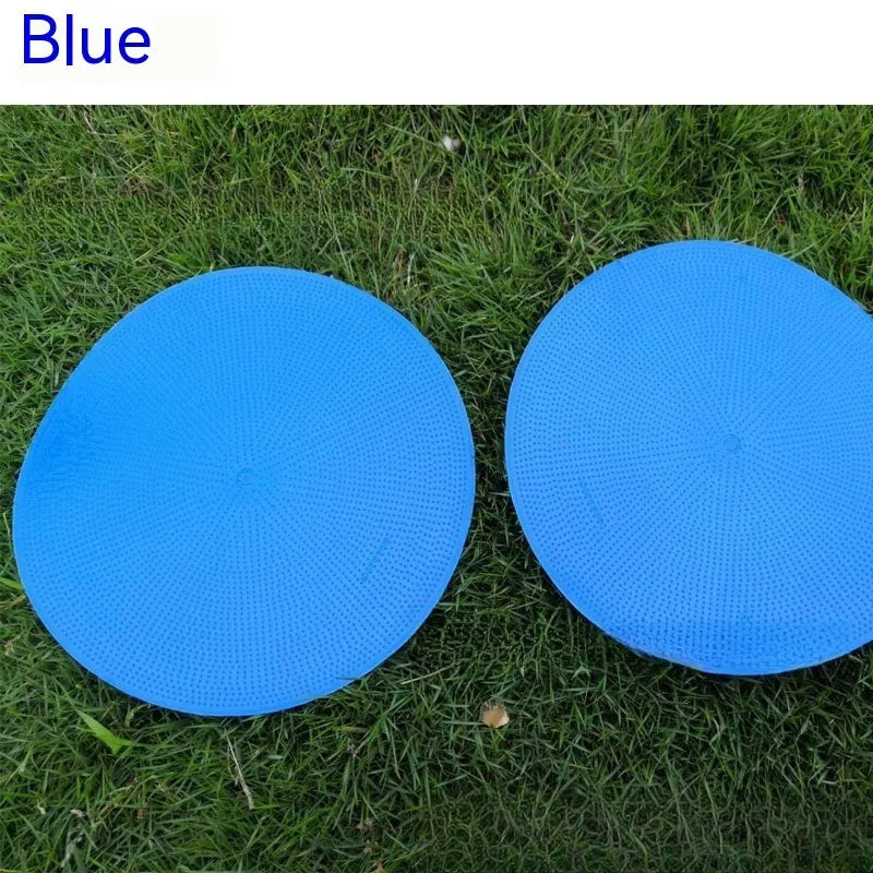 Soft yellow TPE football landmark pad, a flat 23cm disc for field sports target marking.