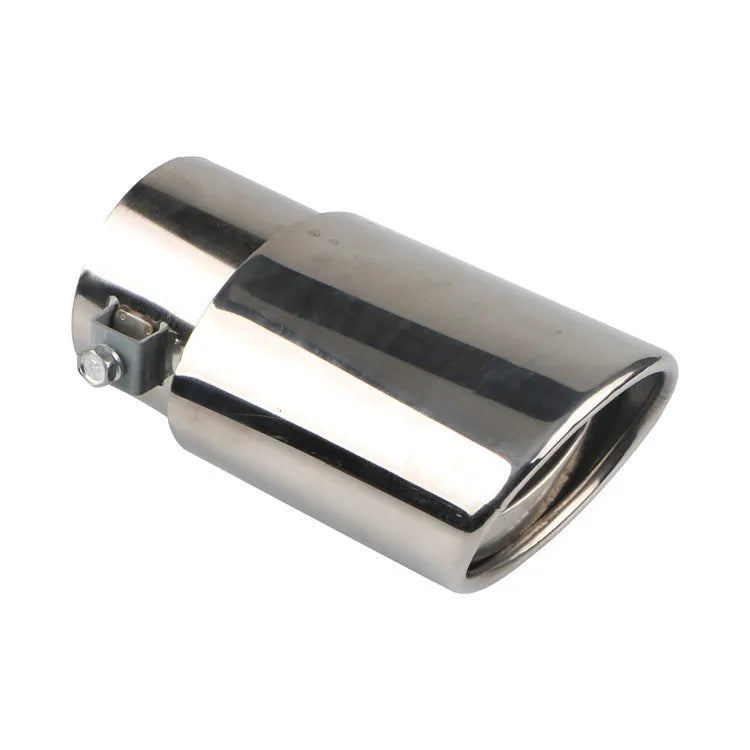 Stainless steel car exhaust tailpipe in a choice of baked blue, bright silver or colourful finish.