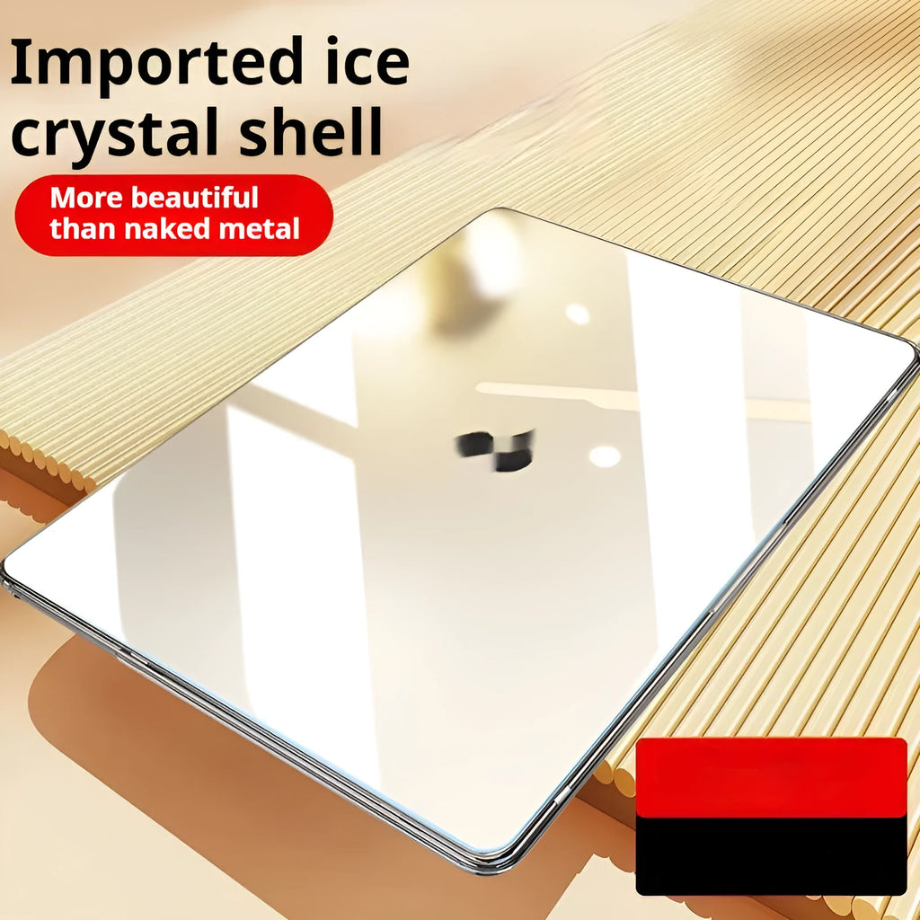 Transparent protective shell case for MacBook Air and Pro laptops in clear and tinted black options