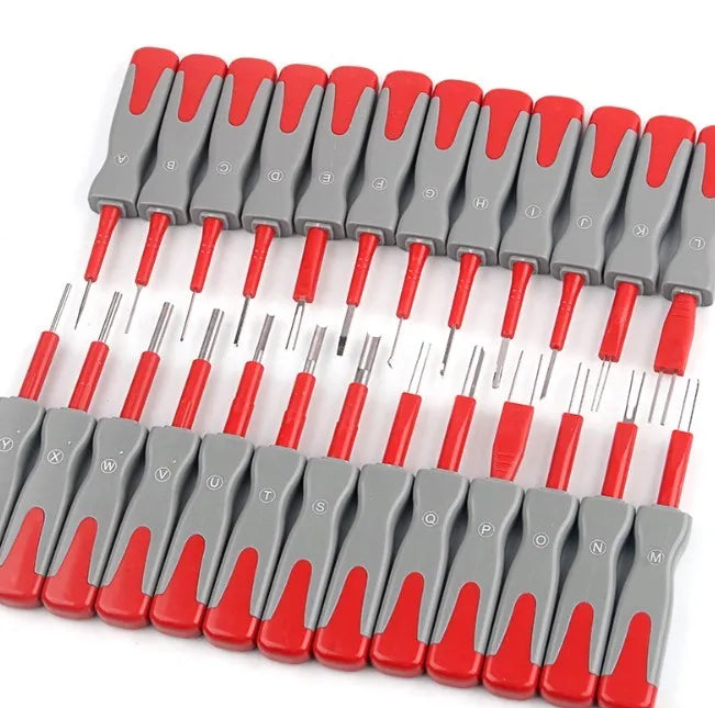 25 piece car terminal removal tool set with storage case for automotive electrical repairs