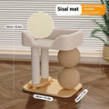 Pine wood cat ball nest scratching post and bed in a simple style