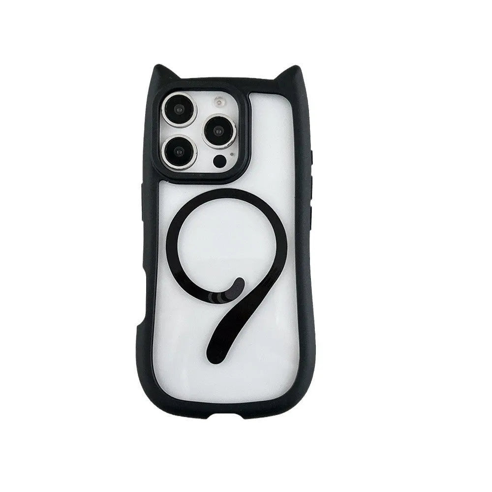 Acrylic TPU transparent phone case for iPhone 17 with magnetic suction in multiple colour options