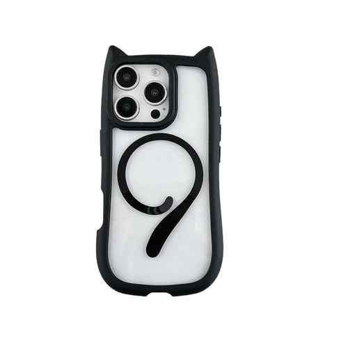 Acrylic TPU transparent phone case for iPhone 17 with magnetic suction in multiple colour options