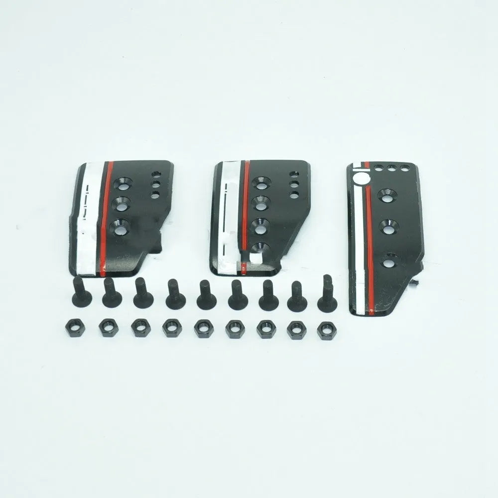 Aluminium alloy manual transmission pedal covers set for brake accelerator and clutch