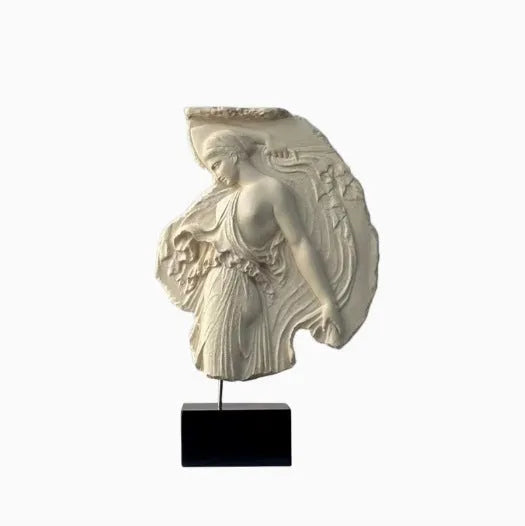 Wine goddess ornament in synthetic resin measuring 21cm × 7cm × 35cm