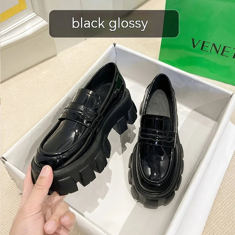 British style wide-fit loafers for fat feet in patent leather and matte finish options with rubber soles