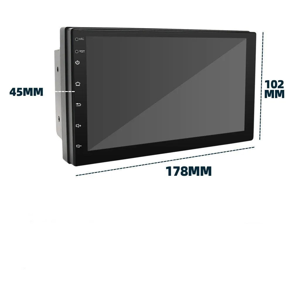 Black universal 7-inch car MP5 player with GPS navigation and integrated radio for manual transmission vehicles