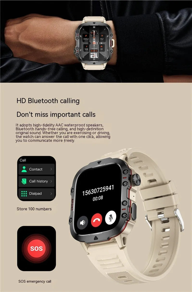 QX11 Smart Bluetooth Watch with TFT screen on a wrist, showing heart rate data.