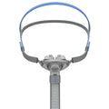 CPAP nasal pillow mask with silicone nose pads and thickened headband for sleep therapy