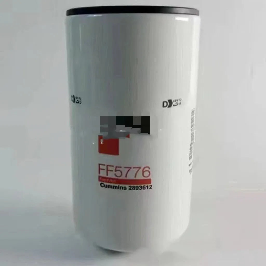 FF5776 white metal folding diesel filter element with 2mm ports for automotive oil systems.